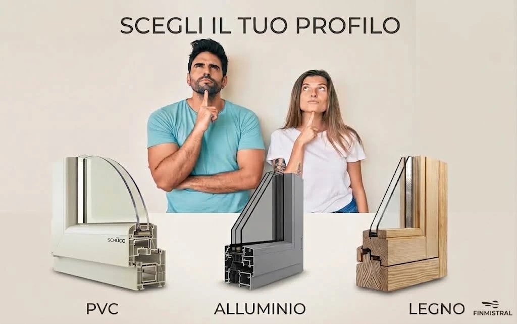 meglio PVC Alluminio o Legno per Finestre a Genova nello showroom FINMISTRAL Liguria