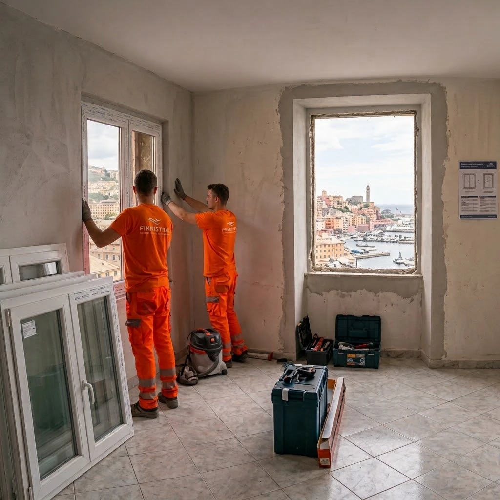 quanto costa cambiare le finestre a Genova con installazione di Infissi su muratura o su rivestimento rifascio