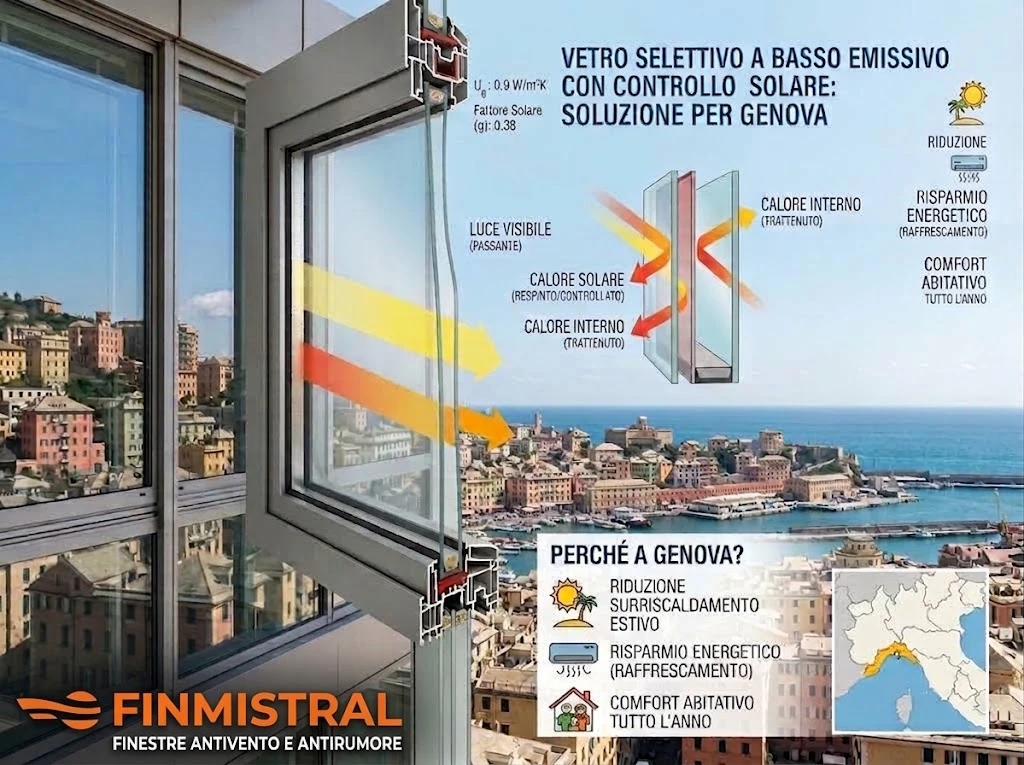 Vetro camera selettivo a controllo solare FINMISTRAL